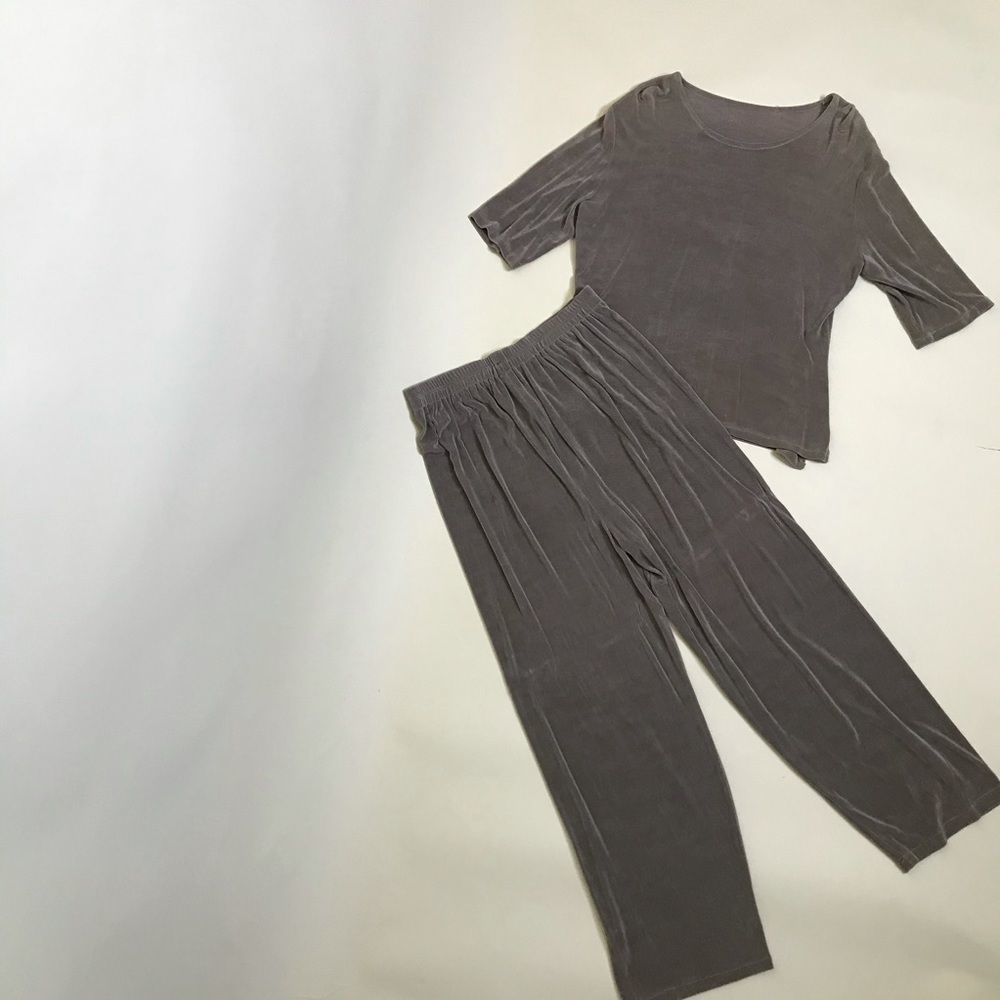 Vintage 90s Taupe matching stretchy set sz med - Picture 4 of 4